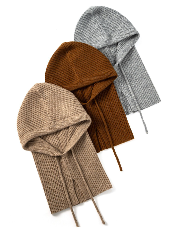 FILALORIA™ – Capuche-Écharpe 2-en-1 en Laine 100% | Cagoule Chic & Chaude (Automne/Hiver)